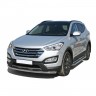 Защита переднего бампера «Труба» (d63,5) для Hyundai Santa Fe (2012-2016)(Окрашенное) купить недорого с доставкой в Славгород